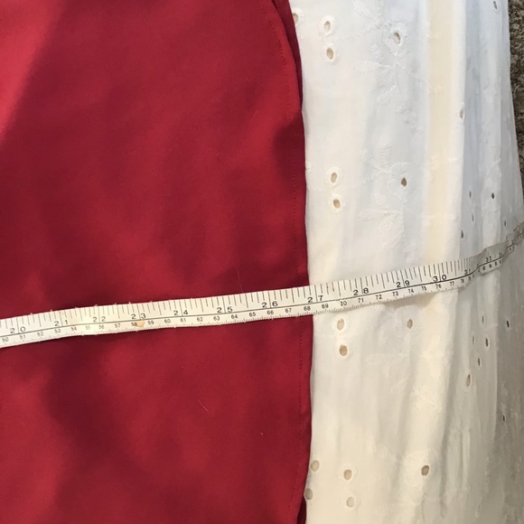 LOFT - Red long sleeve blouse scoop neck - Picture 8 of 8